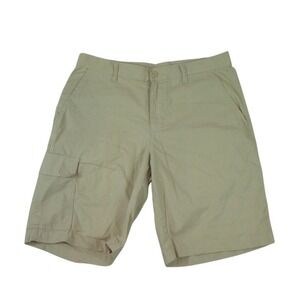 Columbia Cargo Shorts Mens Size 34x10  Beige Hiking Golf Lightweight Casual‎
